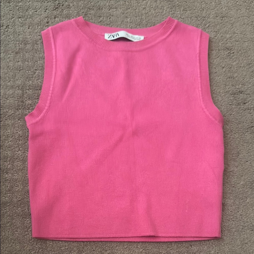 Zara Pink Sleeveless Top
